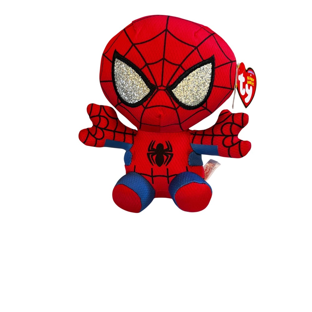 Beanie Baby Marvel‎ Spider Man NEW 6" Plush